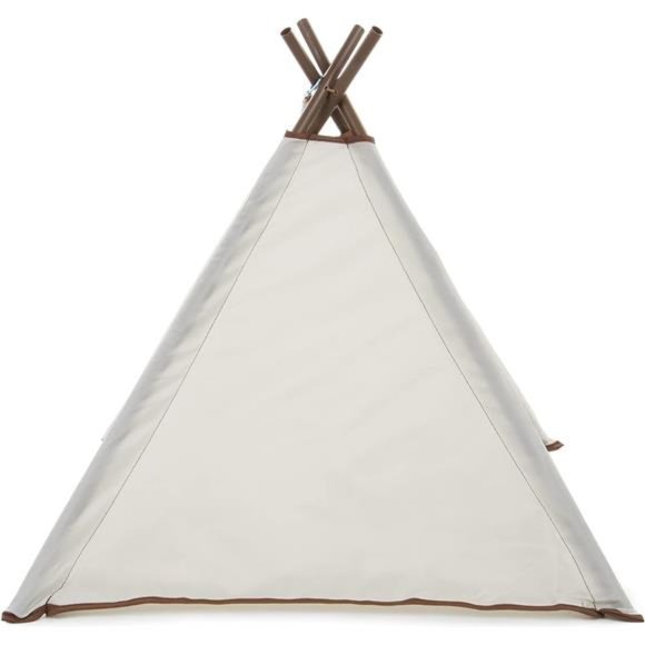 Kitty Camp Crinkle Cat Tent Hideaway with Feather Toy - Beige, One Size - Picture 6 of 7